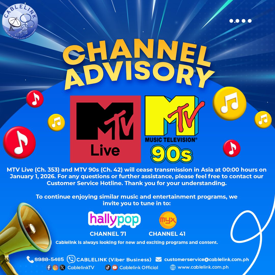 MTV 90's and MTV Live Advisory Channel