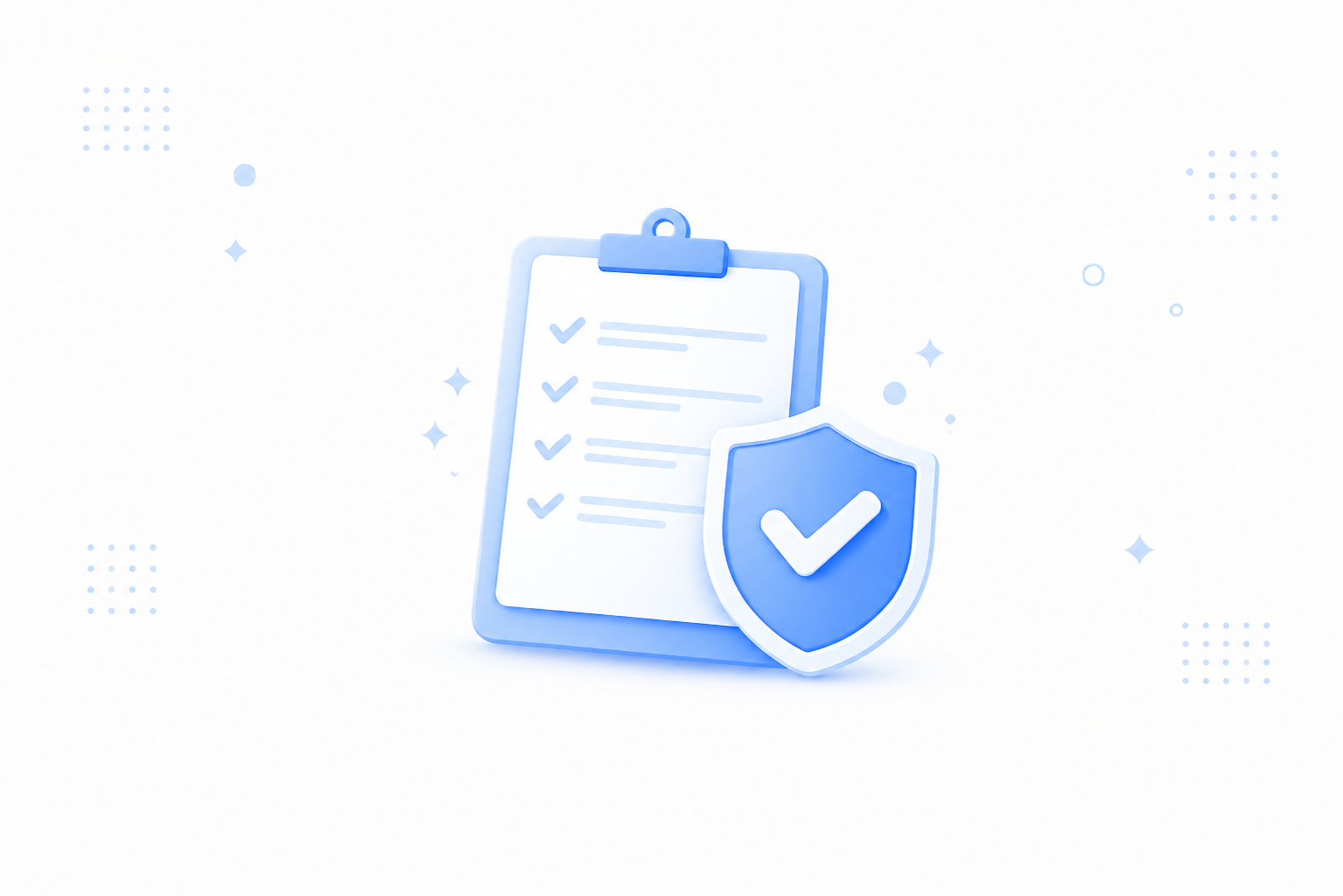 Checklist with a payment shield